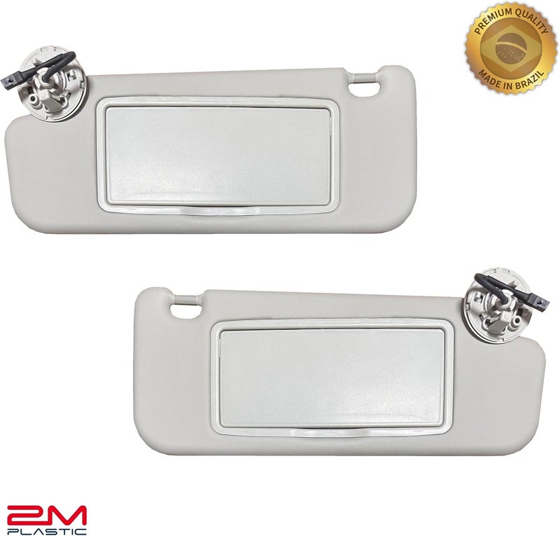 2M PLASTIC Sun Visor Fits for Chevy Cruze 2017-2018 Pair Set Left+Right Gray 2MPLASTIC (Atmosphere - Light Gray + Light) - Image 4